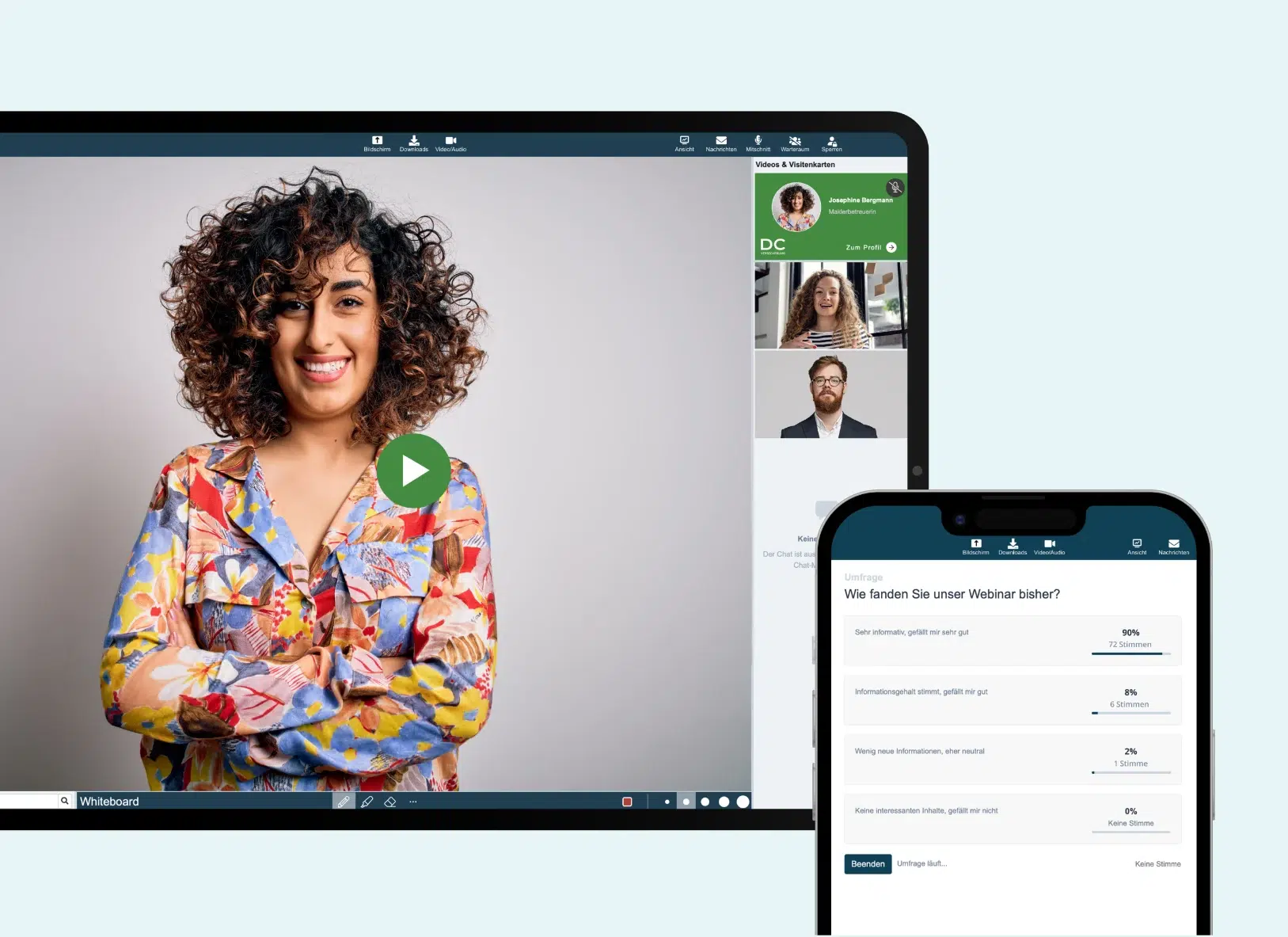 Webinar Präsentationsmöglichkeiten