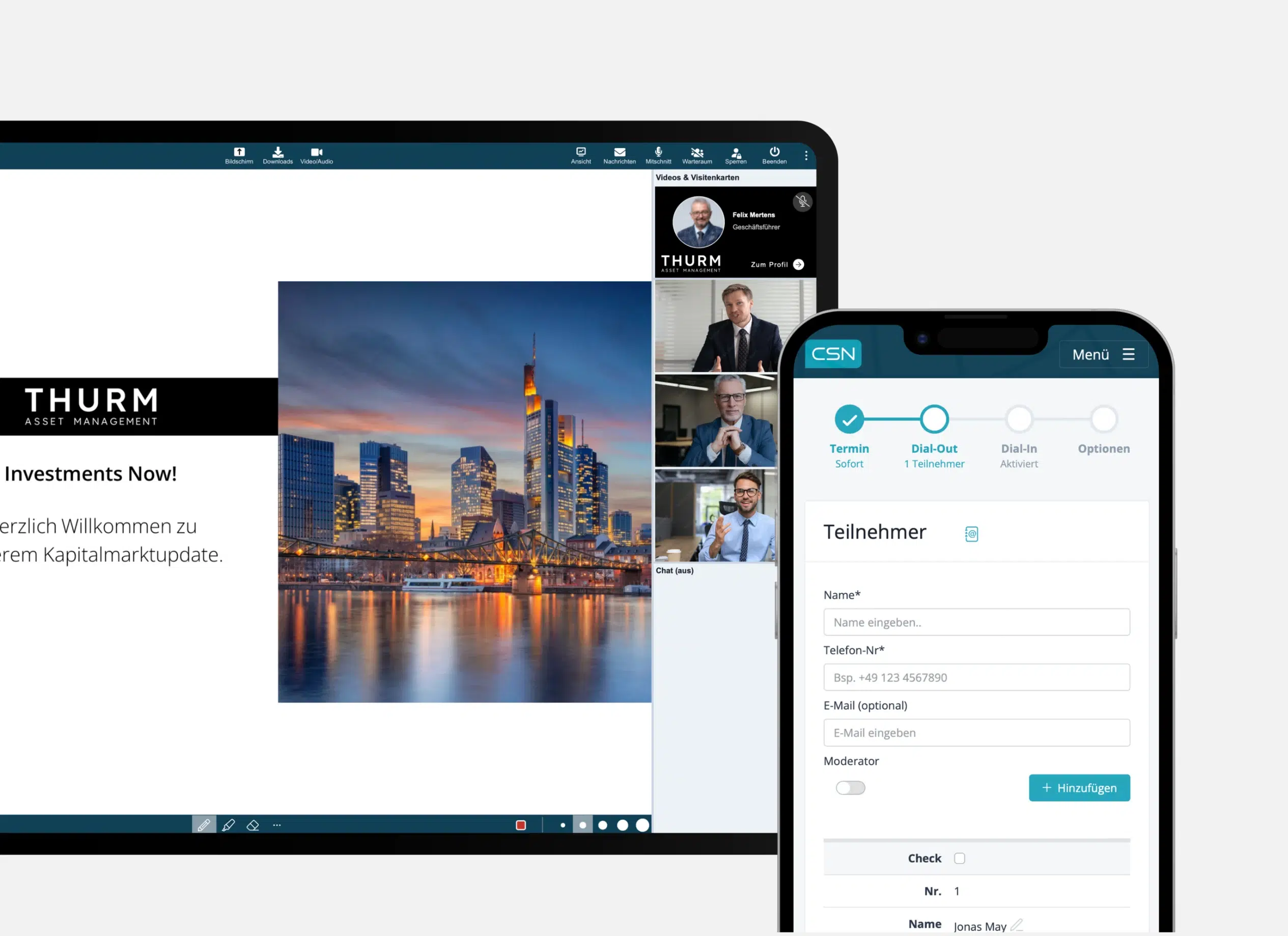 Webinar Übertragungsmöglichkeiten