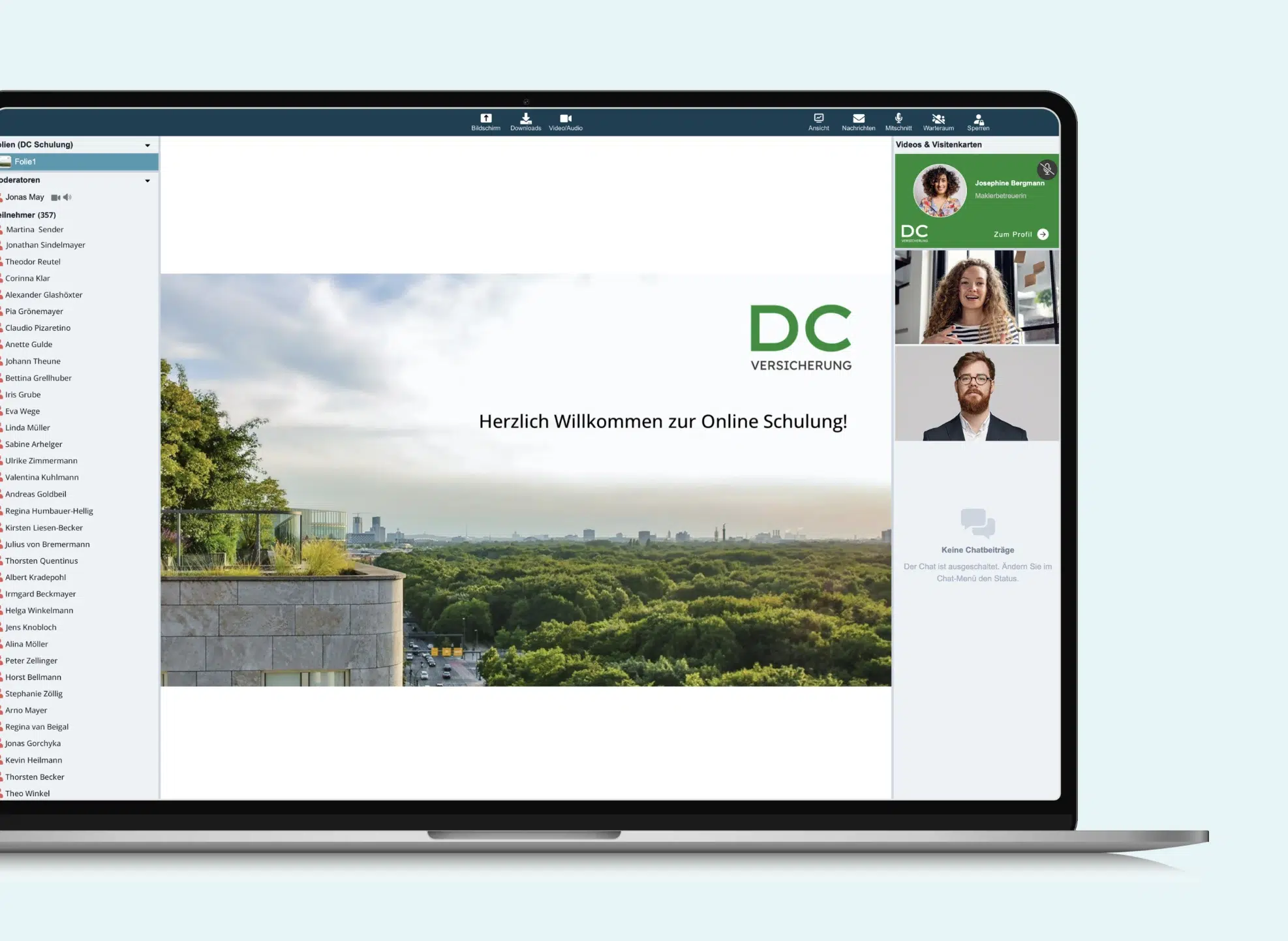 Webinar Übertragungsmöglichkeiten